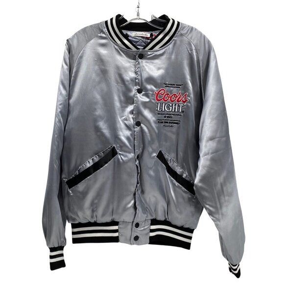 The Laundry Room Other - The Laundry Room Silver Bomber Jacket | Stylish Casual Outerwear